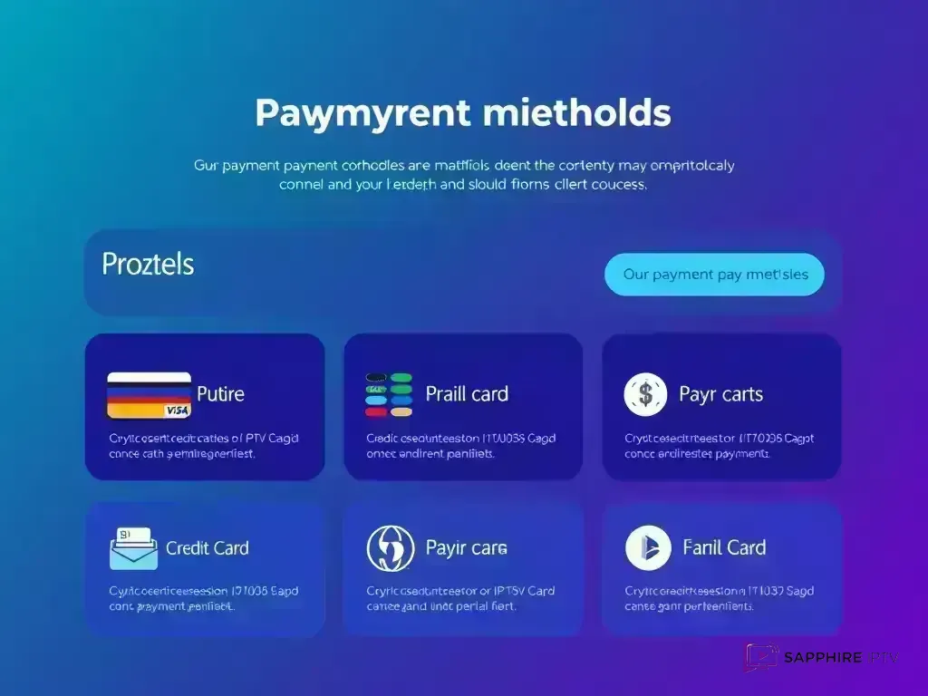 Overview of available payment methods for Sapphire IPTV