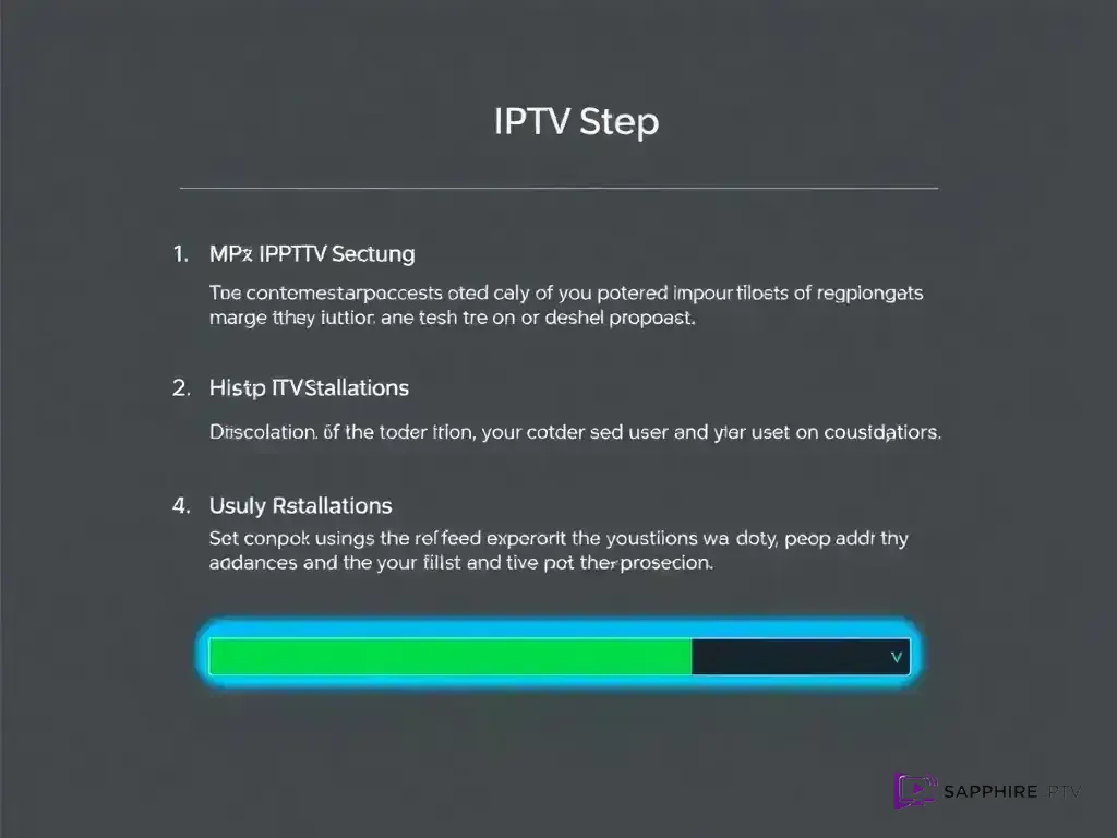 Step-by-step setup process for Sapphire IPTV
